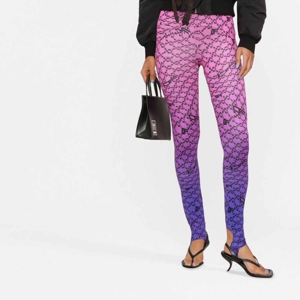 Off-White Warped Monogram Stirrup Leggings